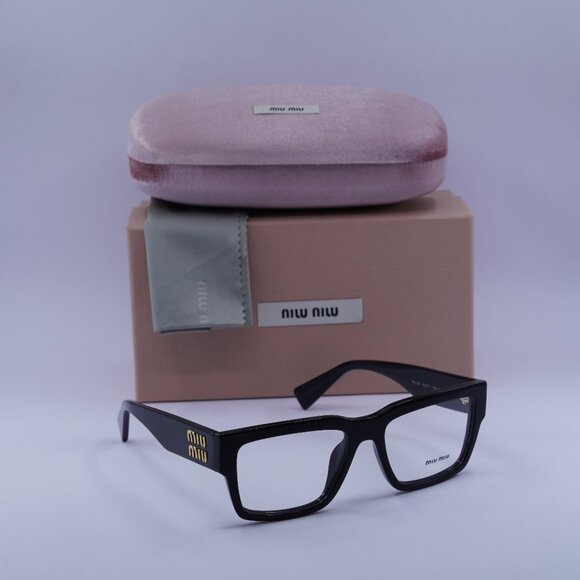 Miu Miu MU02XV 1AB1O1 Rectangle Eyeglasses 52mm – Black - Picture 1 of 10